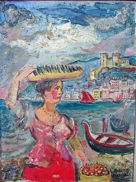 テクスチャード加工 Painting - 女の子 1954 テクスチャーのある厚いペイント